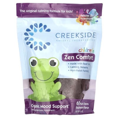 Creekside Natural Therapeutics, Children's Zen Comfort, Raspberry, 60 Fruit Chews, 9.3 oz