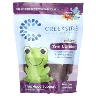 Creekside Natural Therapeutics, 儿童焦虑舒缓，树莓味，60 片果味咀嚼片