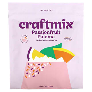 Craftmix, Пакетики для коктейлей, маракуйя и палома, 12 пакетиков по 84 г (2,96 унции)