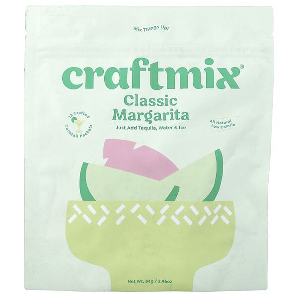 Craftmix, 칵테일 믹스 팩, 클래식 마가리타, 12팩, 84g(2.96oz)