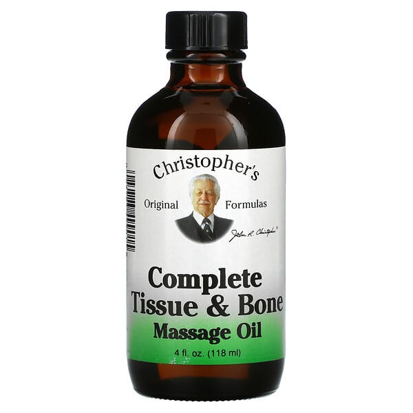 Christopher's Original Formulas, Aceite completo para masajes de tejidos y huesos, 118 ml (4 oz. Líq.)