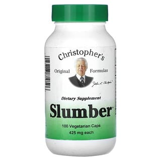 Christopher's Original Formulas‏, "Slumber‏, 425 מ""ג, 100 כמוסות צמחוניות."