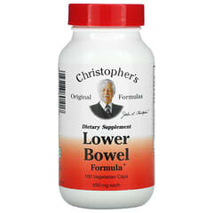 Christopher's Original Formulas, Средство для нижнего отдела кишечника, 450 мг, 100 вегетарианских капсул