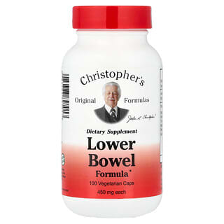 Christopher's Original Formulas, Lower Bowel Formula, Formel für den unteren Darmtrakt, 100 vegetarische Kapseln