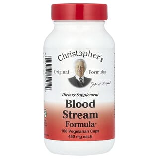 Christopher's Original Formulas, Blood Stream Formula, 450 mg, 100 cápsulas vegetales (225 mg por cápsula)
