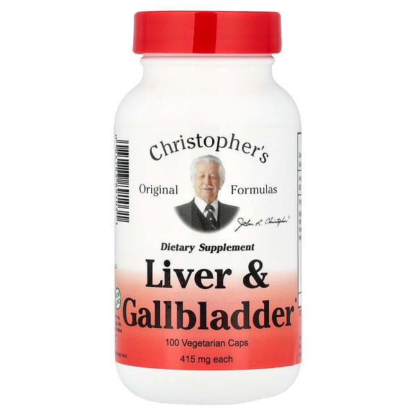 Christopher's Original Formulas, Ficat și vezica biliară, 415 mg, 100 capsule vegetariene