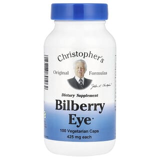 Christopher's Original Formulas, Bilberry Eye, 850 mg, 100 Vegetarian Caps (425 mg per Capsule)