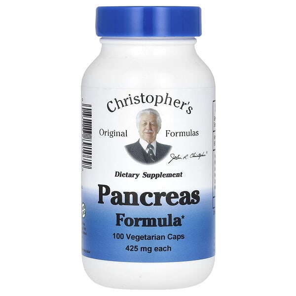 Christopher's Original Formulas Pancreas Formula, 100 Vegetarian Caps