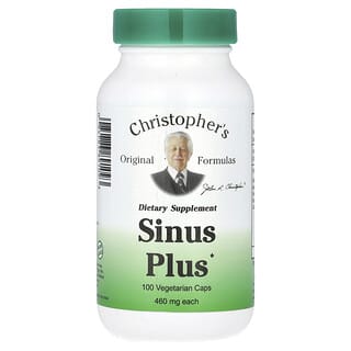 Christopher's Original Formulas, Sinus Plus, 920 mg, 100 Vegetarian Caps (460 mg per Capsule)