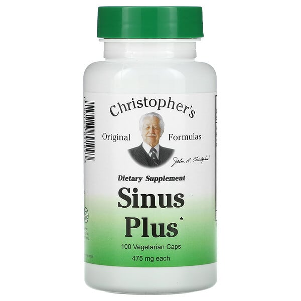 Christopher's Original Formulas, Sinus Plus, 475 mg, 100 Vegetarian Caps