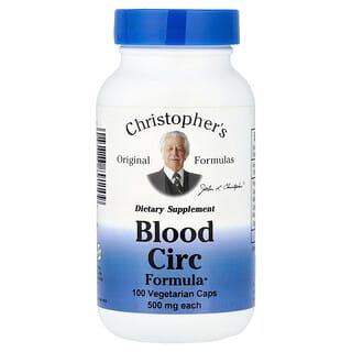Christopher's Original Formulas, Blood Circu Formula, 100 cápsulas vegetales