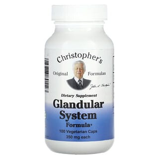 Christopher's Original Formulas, Formule pour le système glandulaire, 350 mg, 100 capsules végétariennes