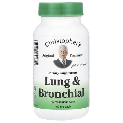 Christopher's Original Formulas, Lung and Bronchial Help, 100 Vegetarian Capsules
