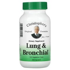 Christopher's Original Formulas, Легкие и бронхиальные, 425 мг, 100 вегетарианских капсул