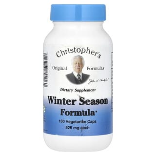 Christopher's Original Formulas, Winter Season Formula, Formel für die Wintersaison, 1.050 mg, 100 vegetarische Kapseln (525 mg pro Kapsel)