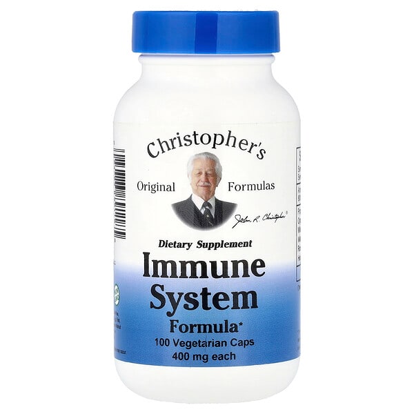 Christopher's Original Formulas, Иммундық жүйеге арналған құрамында витаминдер және минералдар бар, вегетариандық кап