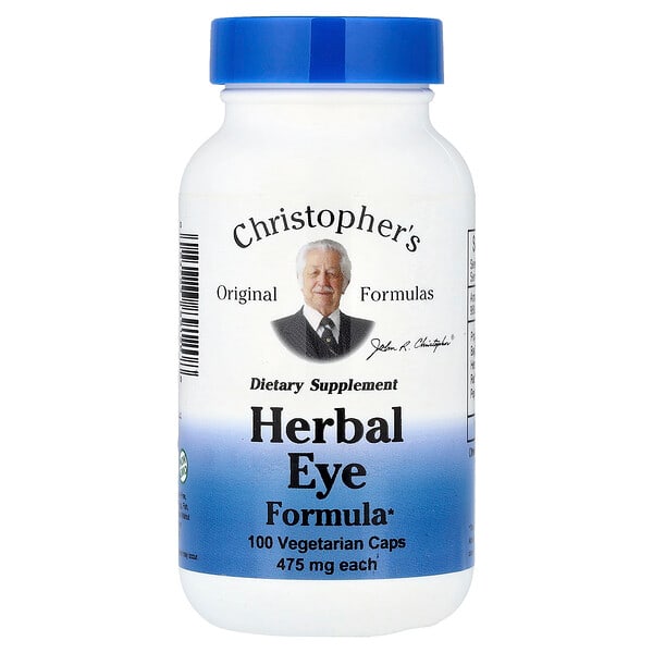 Christopher's Original Formulas, травяная формула для зрения, 100 вегетарианских капсул