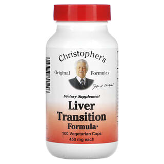 Christopher's Original Formulas, Fórmula para la transición del hígado, 450 mg, 100 cápsulas vegetales