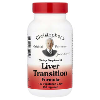 Christopher's Original Formulas, Leverovergangsformel, 450 mg, 100 vegetariske kapsler