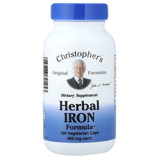 Christopher's Original Formulas, Herbal Iron Formula, 100 Vegetarian Caps