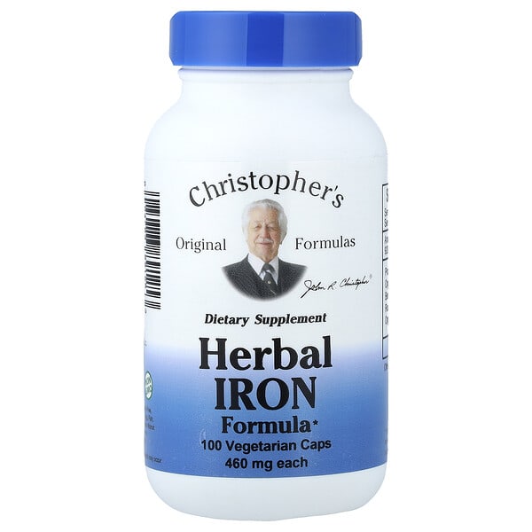 Christopher's Original Formulas Herbal Iron Formula, 100 Vegetarian Caps