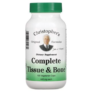 Christopher's Original Formulas, 조직 및 뼈 건강 증진 보충제, 440mg, 베지 캡슐 100정
