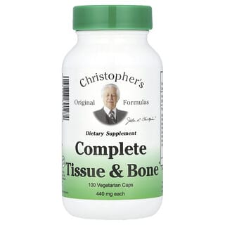 Christopher's Original Formulas‏, Complete Tissue & Bone, מכיל 440 מ“ג, 100 כמוסות צמחיות