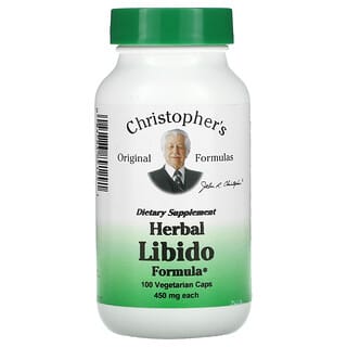 Christopher's Original Formulas, Fórmula de Ervas para Libido, 450 mg, 100 Cápsulas Vegetarianas