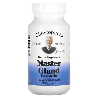 Christopher's Original Formulas, Fórmula de Glândula Mestre, 375 mg, 100 Cápsulas Vegetarianas