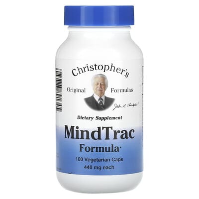 Christopher's Original Formulas, MindTrac Formula, 440 mg, 100 Vegetarian Capsules