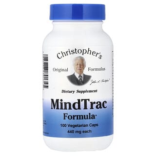 Christopher's Original Formulas, MindTrac Formel, 440 mg, 100 vegetariske kapsler