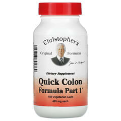 Christopher's Original Formulas, Fórmula rápida para el colon, Parte 1, 485 mg, 100 cápsulas vegetales