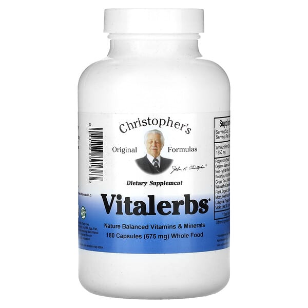 Christopher's Original Formulas, Vitalerbs, 675 mg, 180 Capsules