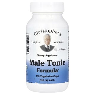 Christopher's Original Formulas, Fórmula tónica masculina, 460 mg, 100 cápsulas vegetales (230 mg por cápsula)