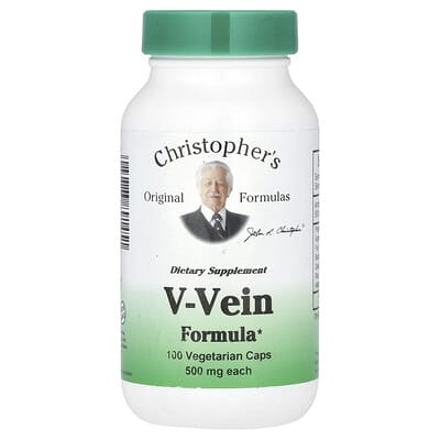Christopher's Original Formulas, V-Vein Formula, 1,000 mg, 100 Vegetarian Capsules (500 mg per capsule)