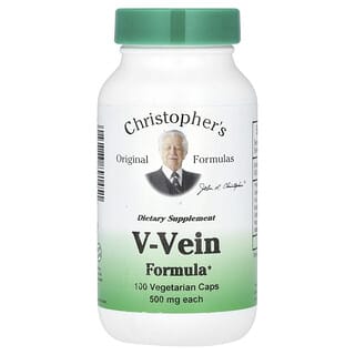 Christopher's Original Formulas, V-Vein Formula, 500 мг, 100 вегетаріанських капсул