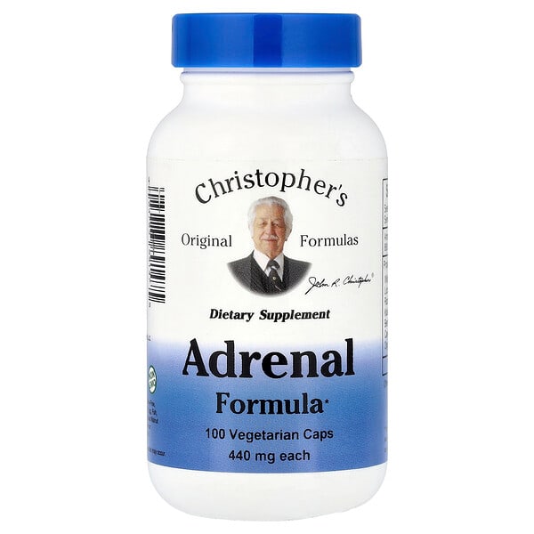 Christopher's Original Formulas, Adrenal Formula, 100 вегетарианских капсул