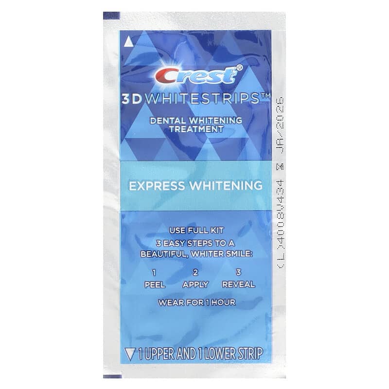 3D Whitestrips™, Dental Whitening Kit, 1 Hour Express, 20 Strips