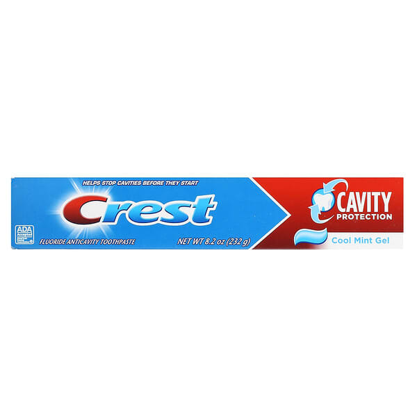 Crest‏, הגנה מפני חורים בשיניים, משחת שיניים עם פלואוריד, מנטה מקררת, 232 גרם (8.2 אונקיות)