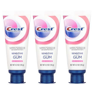 Crest, Pro Health, Sensitive and Gum, Fluoride Toothpaste, 3 Pack, 4.1 oz (116 g) Each