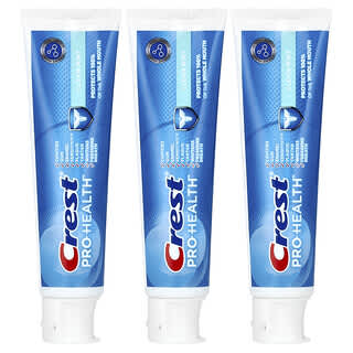 Crest, Pro-Health, Fluoride Toothpaste, Clean Mint, gesundheitsfördernde Zahnpasta mit Fluorid, Frische Minze, 3er-Pack, je 121 g (4,3 oz.).