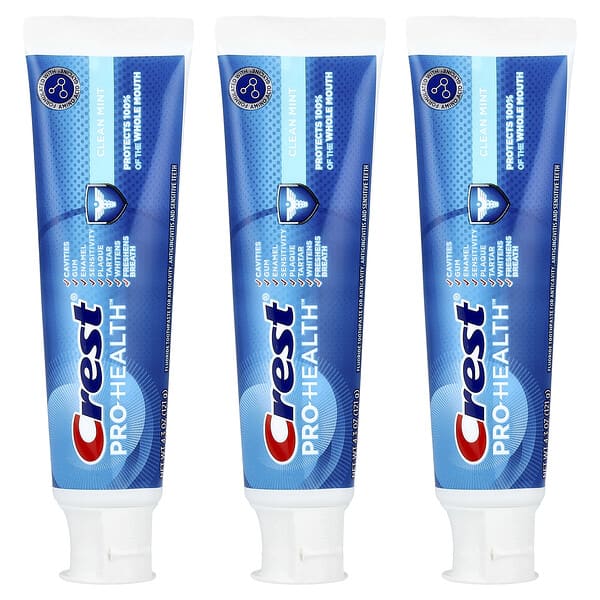Crest, Pro-Health，含氟牙膏，清新薄荷味，3 包，每包 4.3 盎司（121 克）