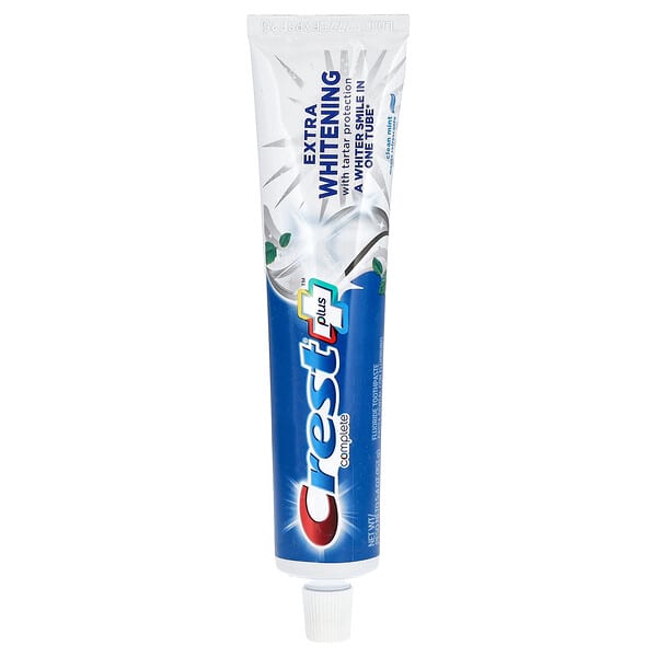 Crest, Plus Complete, 불소 치약, 엑스트라 화이트닝(치석 보호), 클린 민트, 153g(5.4oz)