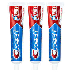 Crest, Cavity Protection, fluorowa pasta do zębów przeciw próchnicy, zwykła pasta, 3 opakowania po 161 g