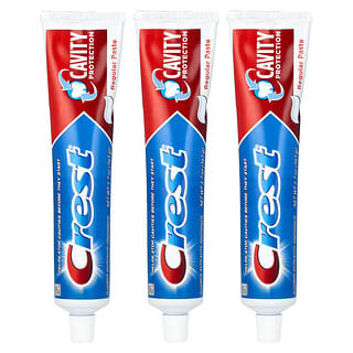 Crest, Cavity Protection, dentifricio al fluoro Anticavity, pasta normale, confezione da 3, 161 g ciascuno