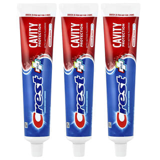 Crest, Cavity Protection, Fluoride Anticavity Toothpaste, Regular Paste, 3 Pack, 5.7 oz (161 g) Each