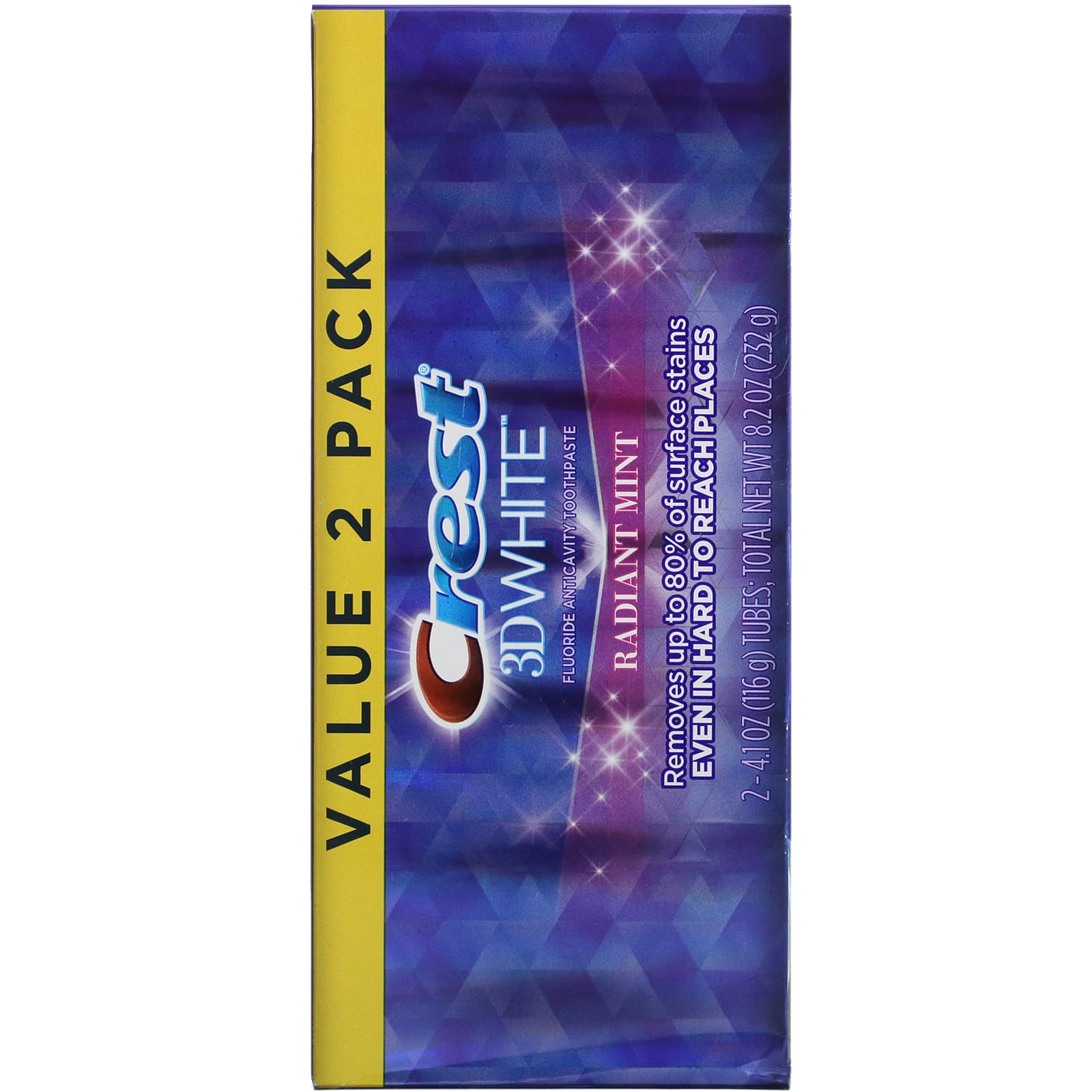 crest 3d white value 2 pack