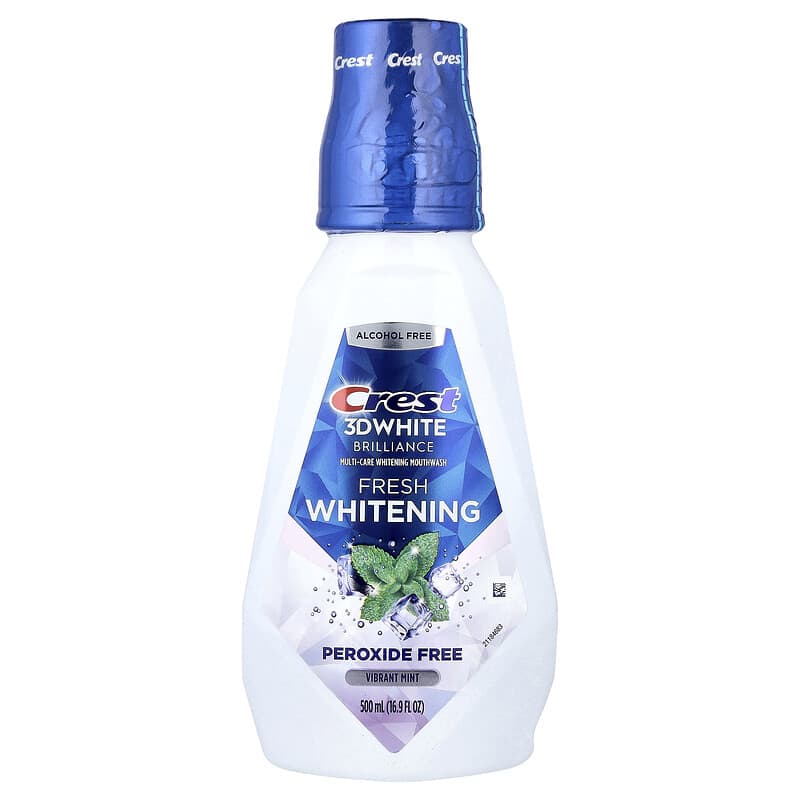 3D White, Apă de gură pentru albire Brilliance Fresh, fără alcool