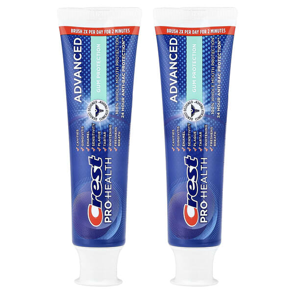 Crest, Pro Health，高階含氟牙膏，牙齦保護，2 支，每支 5.1 盎司（144 克）