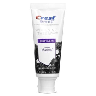 Crest, 3D White, Fluoride Anticavity Toothpaste, Whitening Therapy,  Charcoal, Invigorating Mint, 4.1 oz (116 g)  